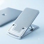 Support Téléphone Bureau Aluminium — Réglable & Pliable